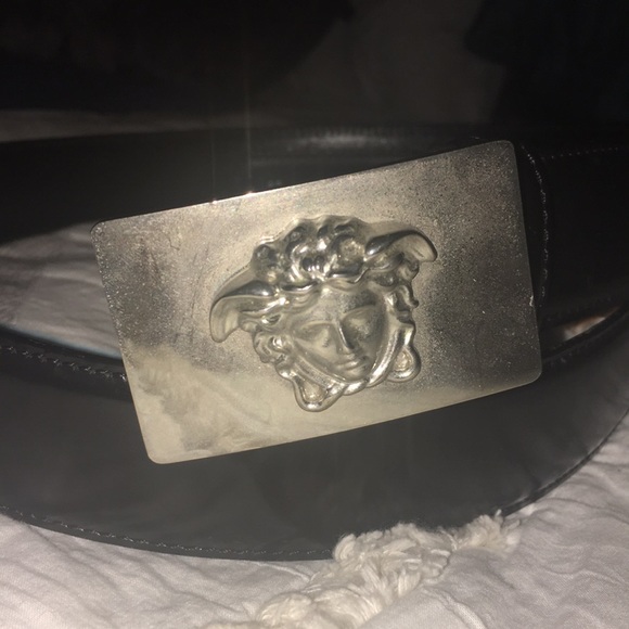 versace belt silver